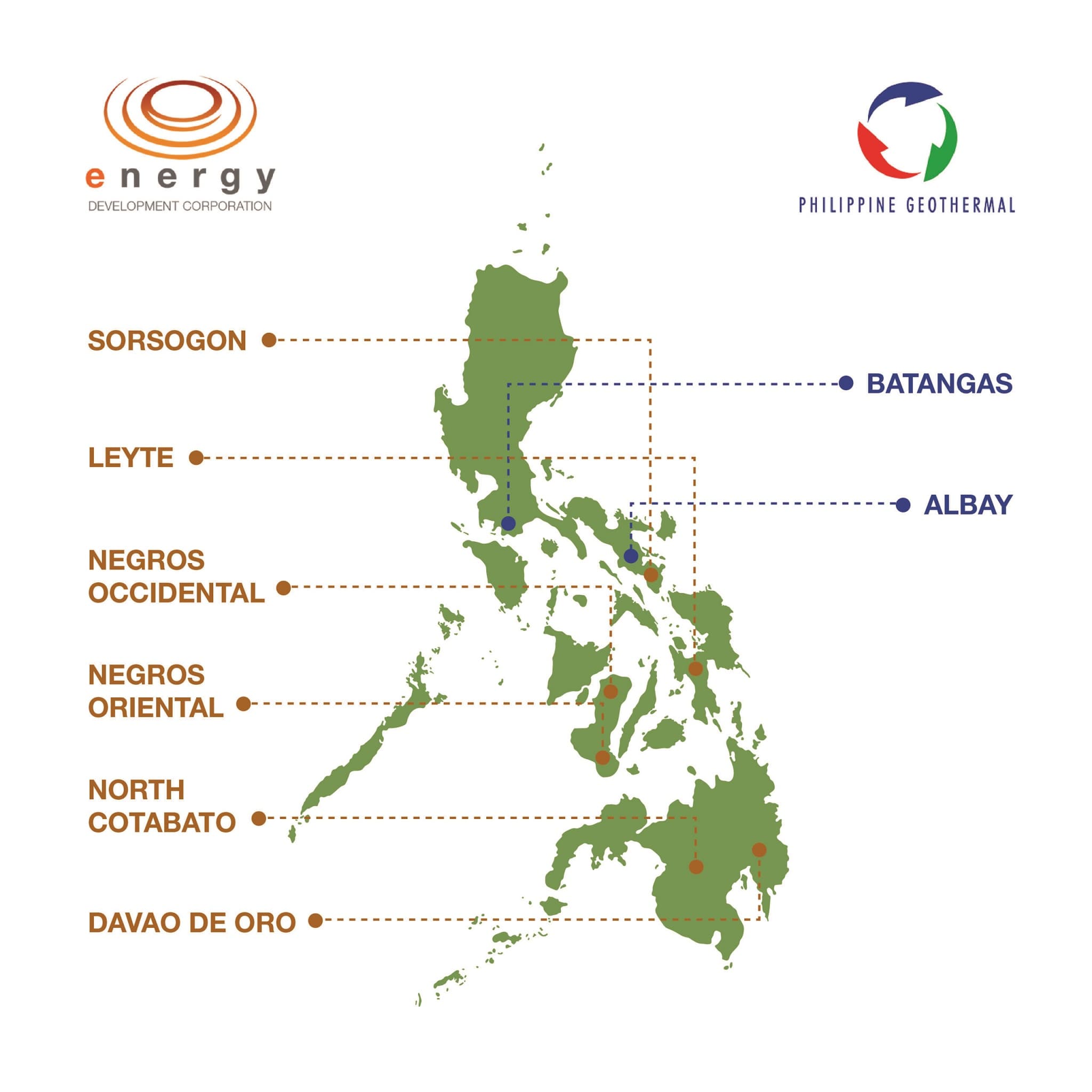 Map of ThermaPrime's operating locations